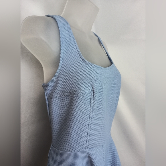 Lulu's Barbiecore Light Blue Periwinkle Fit And Flare Cottagecore Dress(#1,541) - Picture 5 of 7